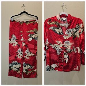 NWOT Natori Floral Pajamas Set Size Small